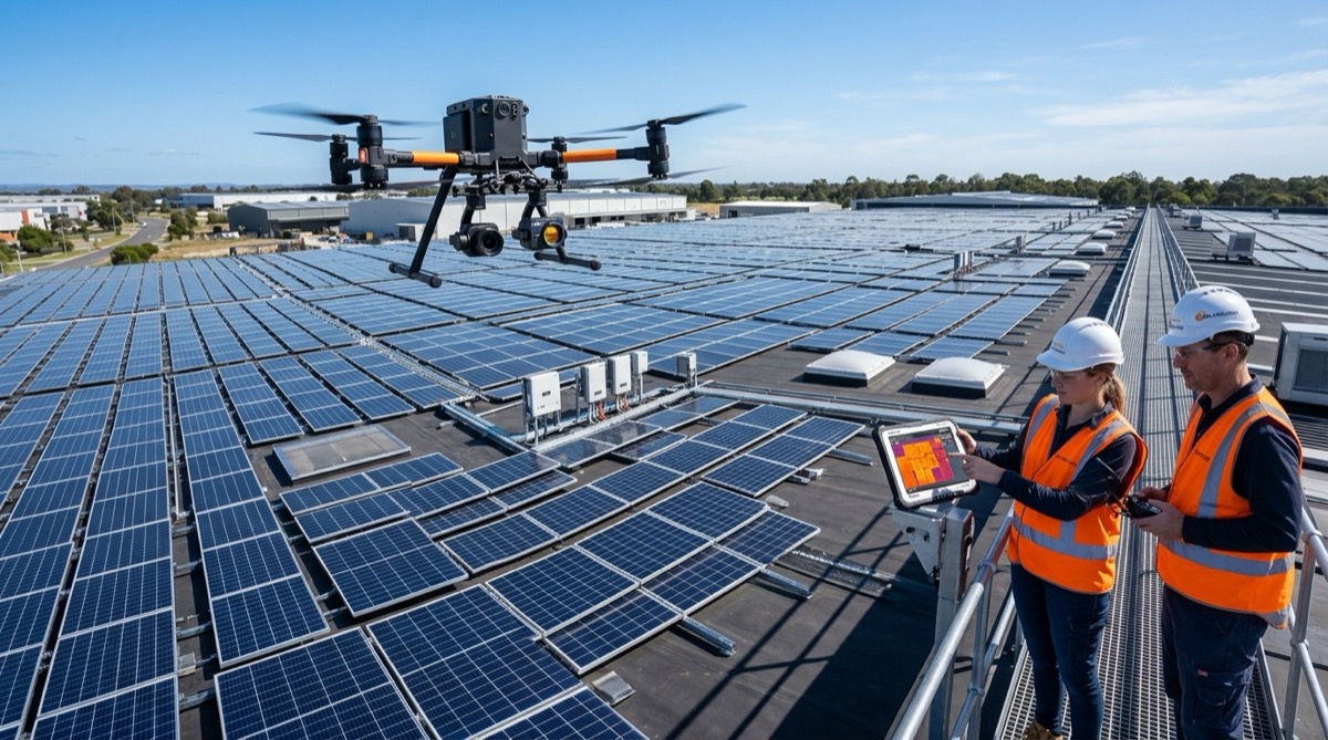 Drone Thermal Imaging and Commercial Solar PV Maintenance