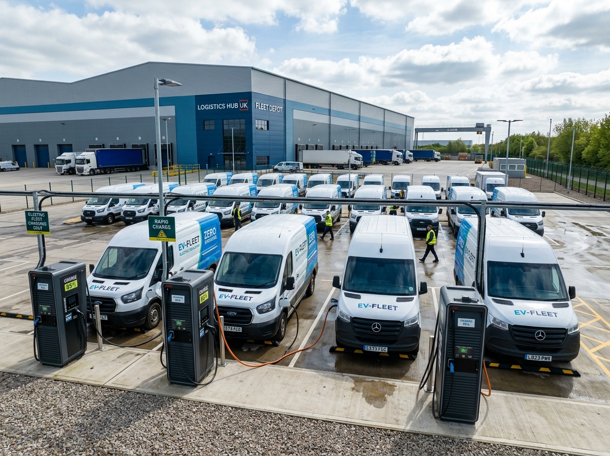 Commercial Logistics Van & Fleet EV Charging Hub Depot